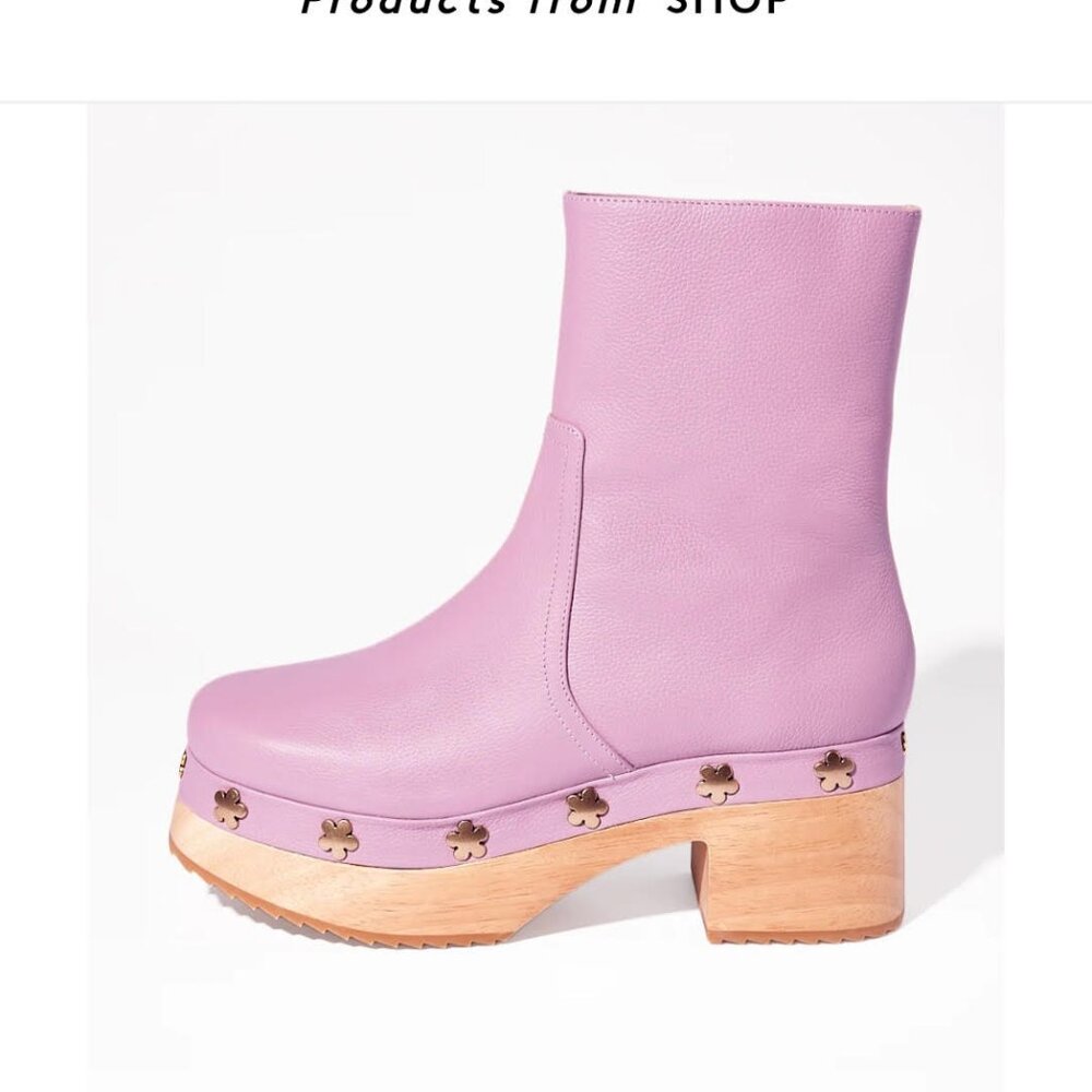 Charlotte Stone Amaro Clog Boot In Pink Size 8